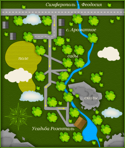 Карта-схема проезда - усадьба Розенталь